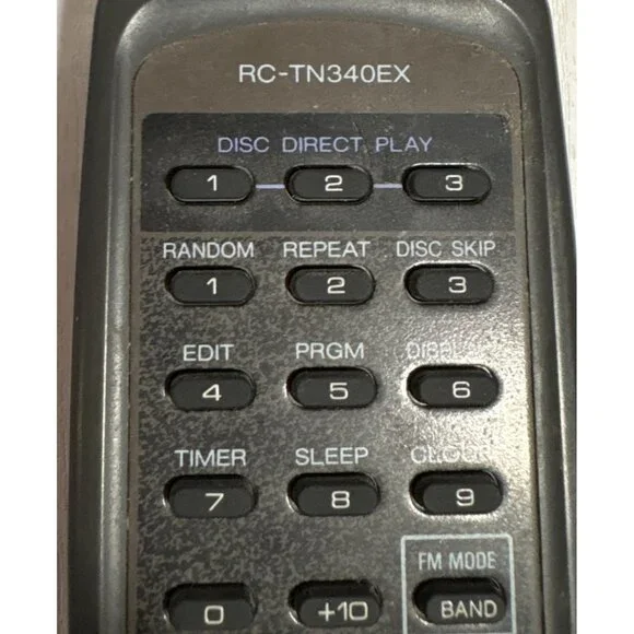 Aiwa Remote Control RC-TN340EX For Audio Systems 7" Tested - Picture 3 of 7